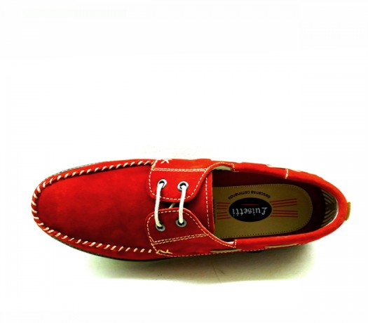 Nauticos Para Hombre En Ante Rojo
